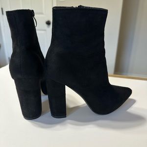 Shein 4-Inch Black Suede Boots - Women